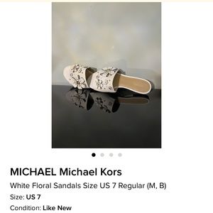 White floral sandals